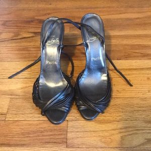 Christian Louboutin pewter sandals